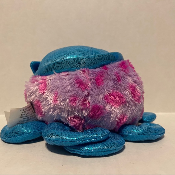 Poopchi’s Friends Purple & Pink Plush Octopus w Sparkly Aqua Blue Tentacles 16 - Picture 5 of 8